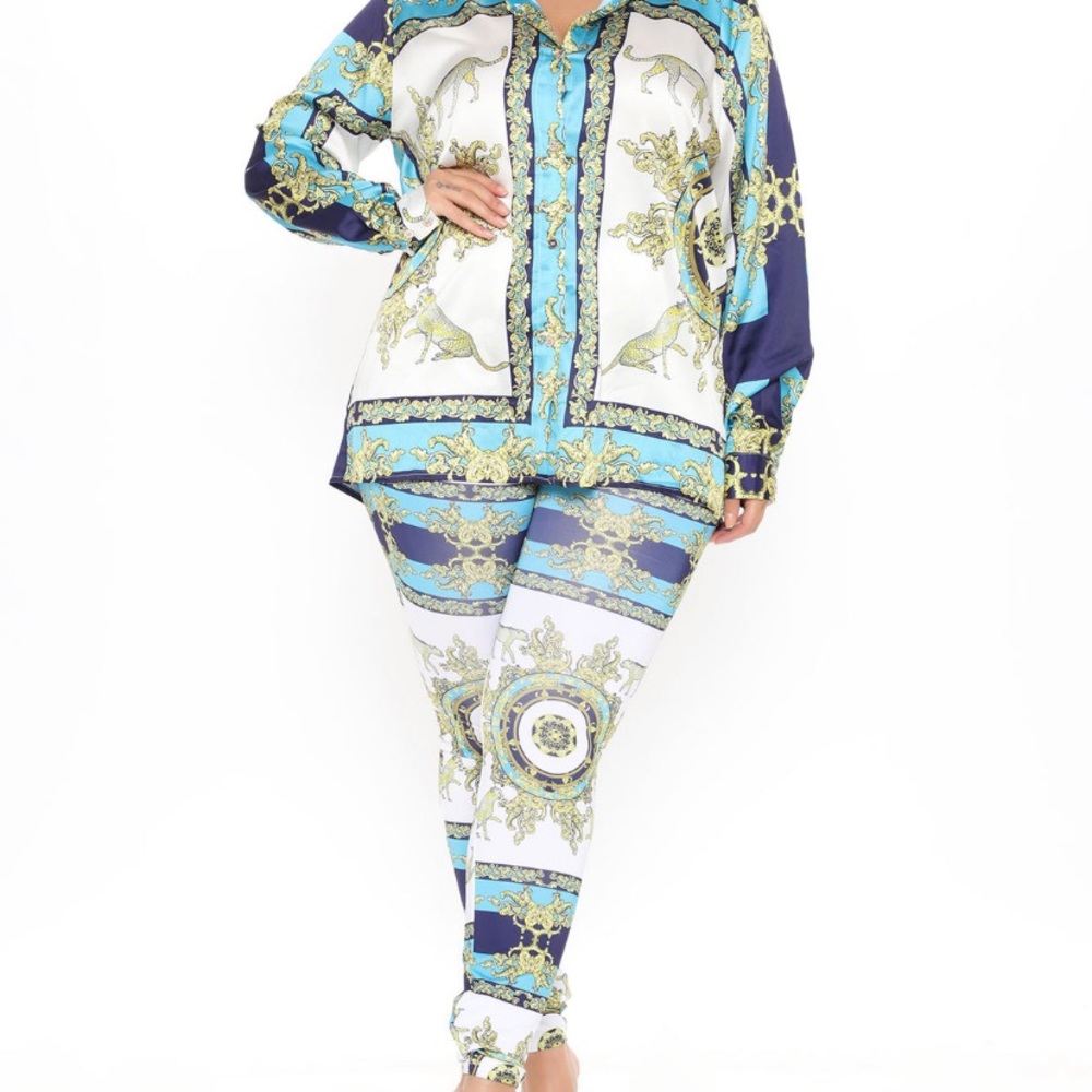 Rich Vibe legging set blue/combo